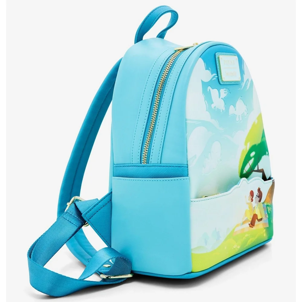 Disney Pixar UP Carl & Ellie in Love Clouds Loungefly Backpack & Wallet Set NEW